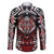 Haida Wolf Family Matching Off The Shoulder Long Sleeve Dress and Hawaiian Shirt Canada Indigenous Art