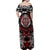 Haida Wolf Family Matching Off Shoulder Maxi Dress and Hawaiian Shirt Canada Indigenous Art