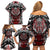 Haida Wolf Family Matching Off Shoulder Short Dress and Hawaiian Shirt Canada Indigenous Art