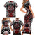 Haida Wolf Family Matching Short Sleeve Bodycon Dress and Hawaiian Shirt Canada Indigenous Art