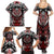 Haida Wolf Family Matching Summer Maxi Dress and Hawaiian Shirt Canada Indigenous Art