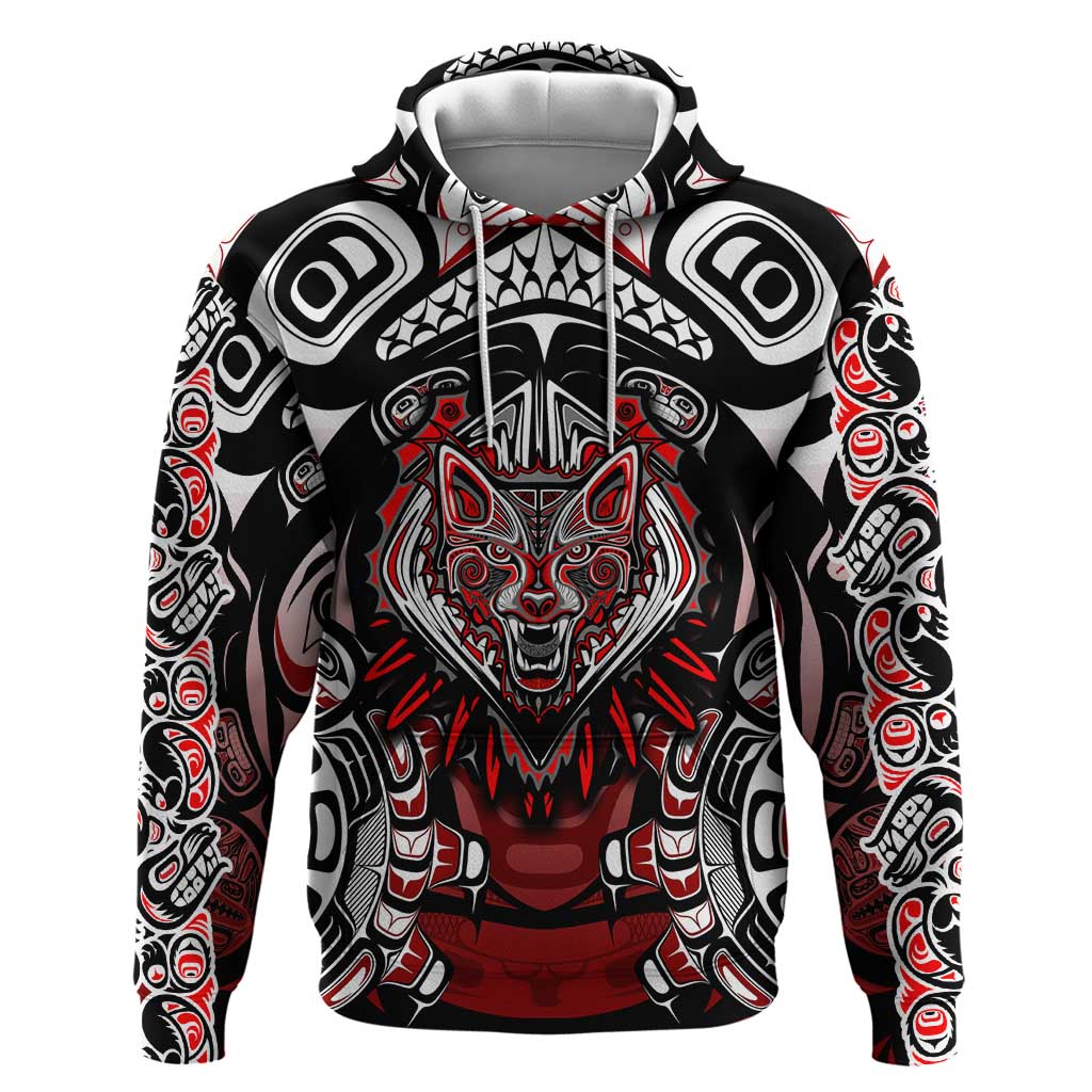 Haida Wolf Hoodie Canada Indigenous Art