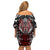 Haida Wolf Off Shoulder Short Dress Canada Indigenous Art