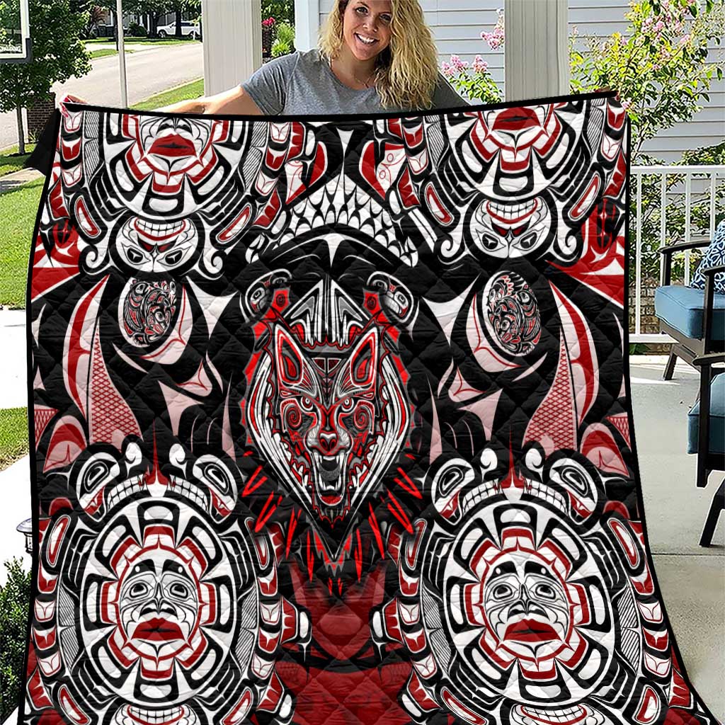 Haida Wolf Quilt Canada Indigenous Art