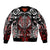 Haida Wolf Sleeve Zip Bomber Jacket Canada Indigenous Art