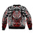 Haida Wolf Sleeve Zip Bomber Jacket Canada Indigenous Art