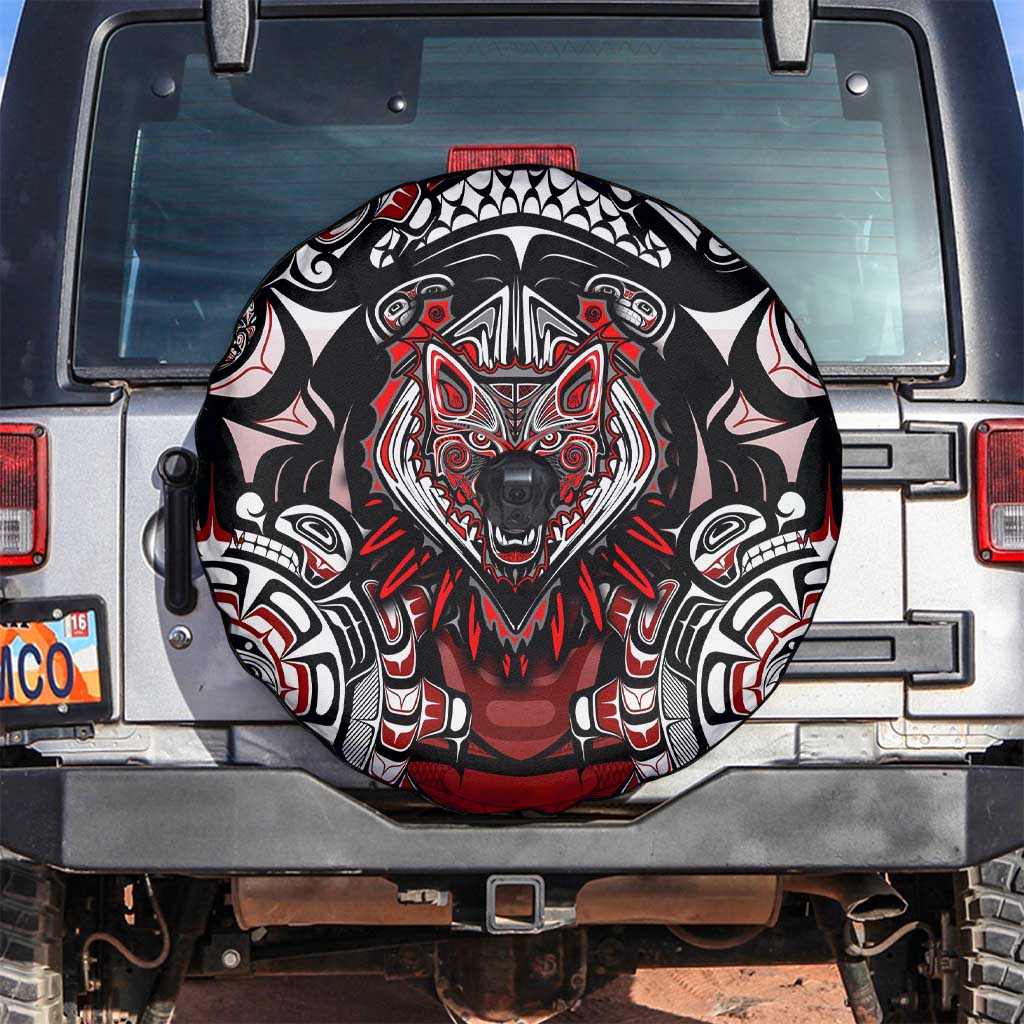 Haida Wolf Spare Tire Cover Canada Indigenous Art