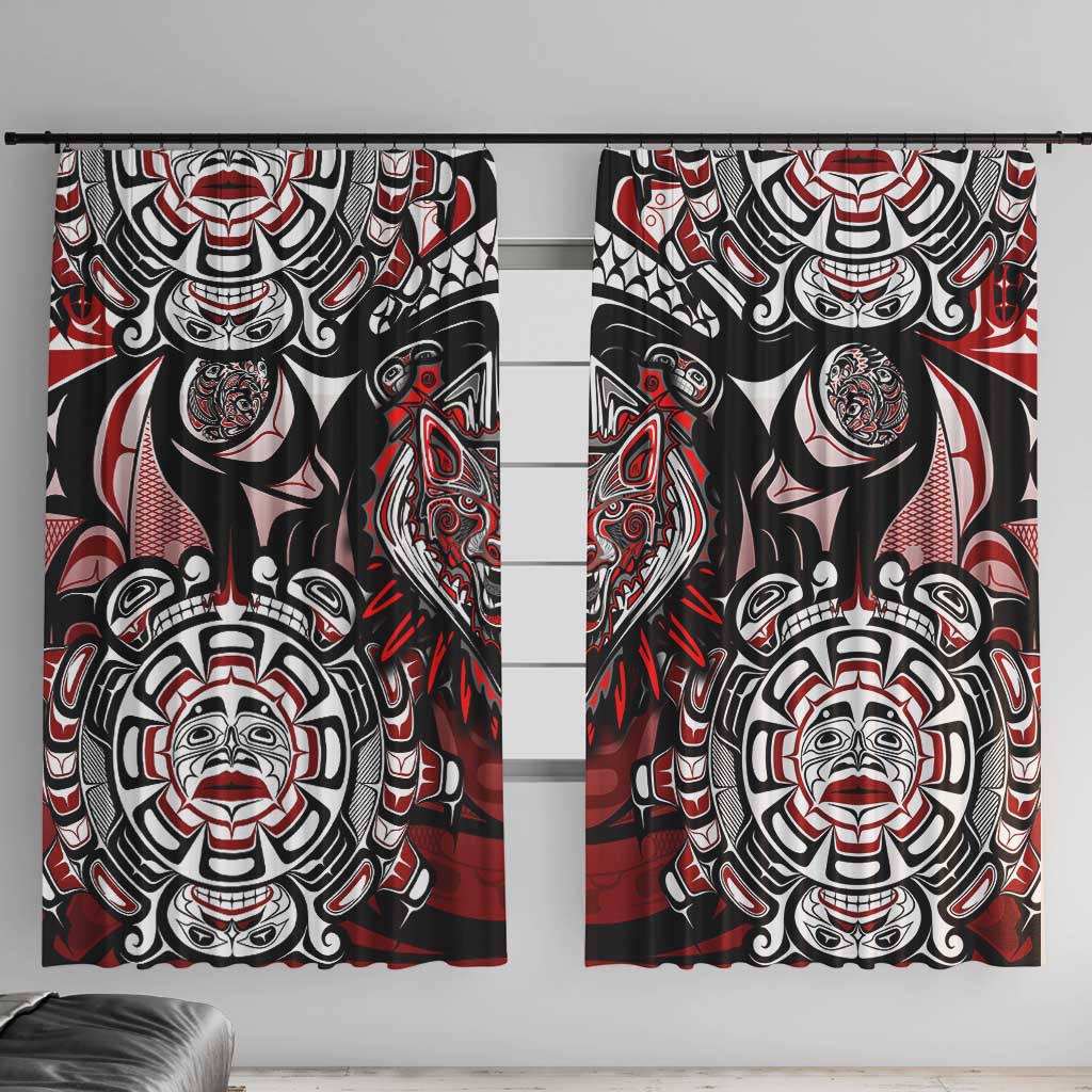 Haida Wolf Window Curtain Canada Indigenous Art