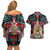 Canada Coat of Arms Haida Couples Matching Off Shoulder Short Dress and Hawaiian Shirt Maple Leaf Flag Indigenous Art