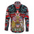 Canada Coat of Arms Haida Family Matching Long Sleeve Bodycon Dress and Hawaiian Shirt Maple Leaf Flag Indigenous Art