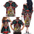 Canada Coat of Arms Haida Family Matching Off The Shoulder Long Sleeve Dress and Hawaiian Shirt Maple Leaf Flag Indigenous Art