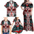 Canada Coat of Arms Haida Family Matching Off Shoulder Maxi Dress and Hawaiian Shirt Maple Leaf Flag Indigenous Art