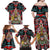 Canada Coat of Arms Haida Family Matching Off Shoulder Maxi Dress and Hawaiian Shirt Maple Leaf Flag Indigenous Art