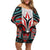 Canada Coat of Arms Haida Family Matching Off Shoulder Short Dress and Hawaiian Shirt Maple Leaf Flag Indigenous Art