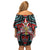 Canada Coat of Arms Haida Family Matching Off Shoulder Short Dress and Hawaiian Shirt Maple Leaf Flag Indigenous Art