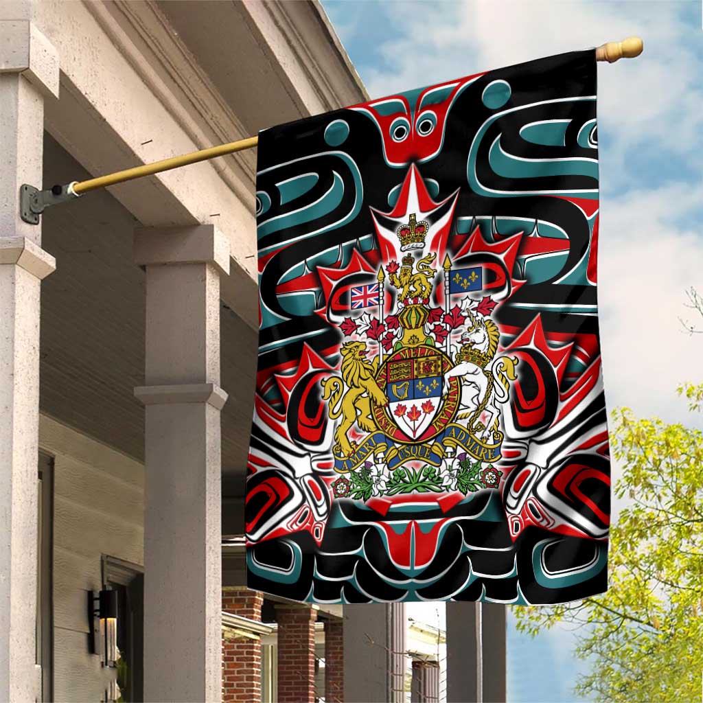 Canada Coat of Arms Haida Garden Flag Maple Leaf Flag Indigenous Art