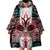 Canada Coat of Arms Haida Wearable Blanket Hoodie Maple Leaf Flag Indigenous Art