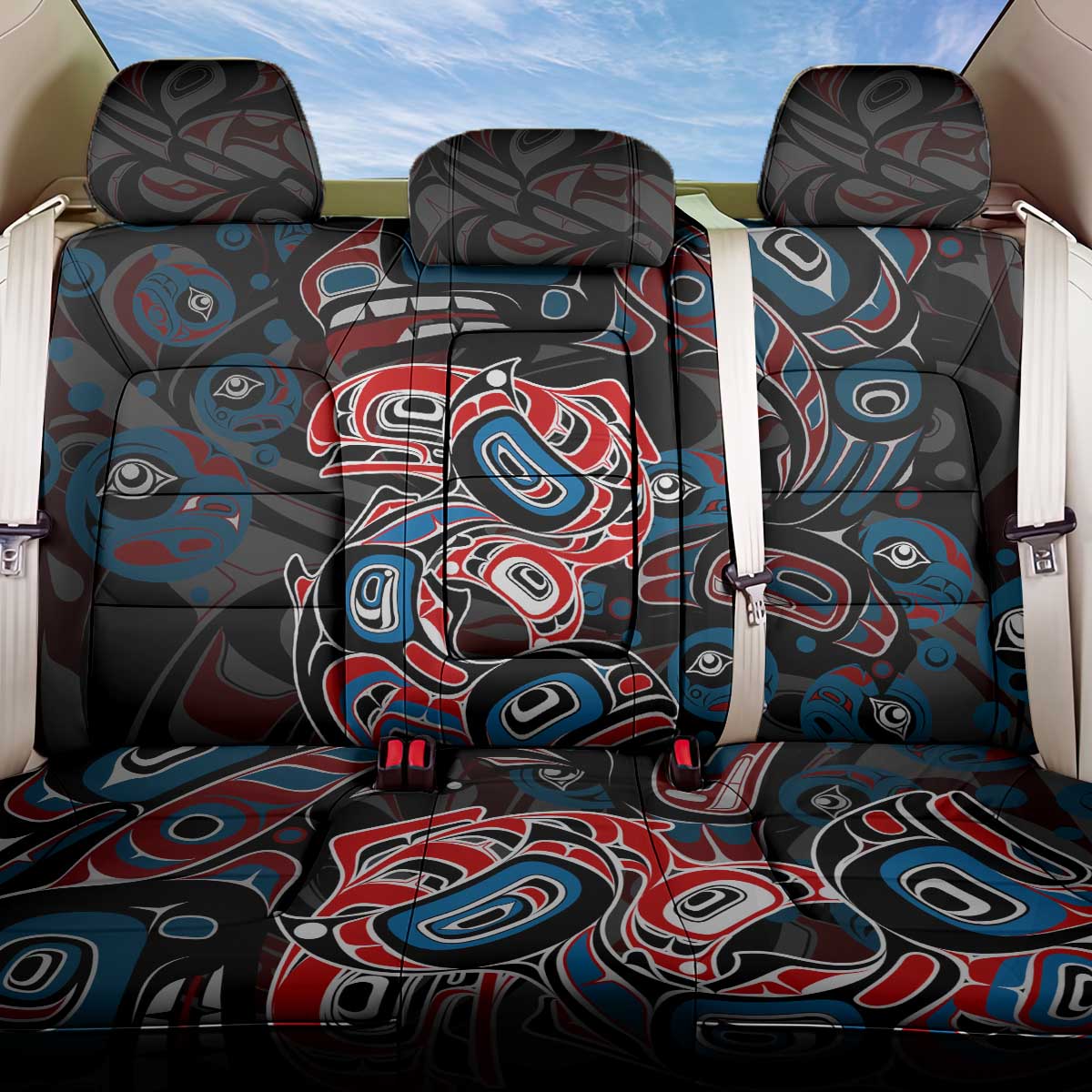 Haida Native Art Fish Back Car Seat Cover Canada Indigenous Art