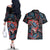 Haida Native Art Fish Couples Matching Off The Shoulder Long Sleeve Dress and Hawaiian Shirt Canada Indigenous Art