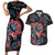 Haida Native Art Fish Couples Matching Short Sleeve Bodycon Dress and Hawaiian Shirt Canada Indigenous Art