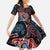 Haida Native Art Fish Family Matching Off The Shoulder Long Sleeve Dress and Hawaiian Shirt Canada Indigenous Art