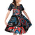 Haida Native Art Fish Family Matching Off Shoulder Short Dress and Hawaiian Shirt Canada Indigenous Art