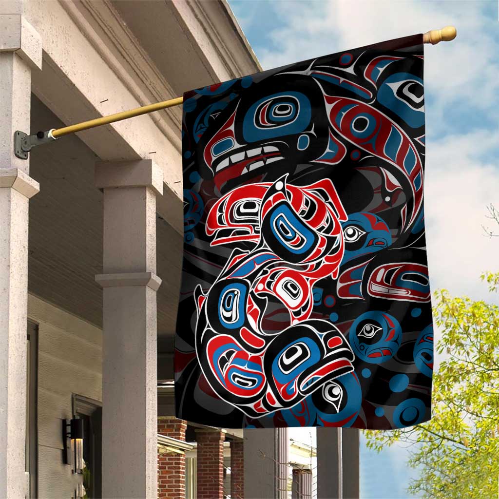 Haida Native Art Fish Garden Flag Canada Indigenous Art