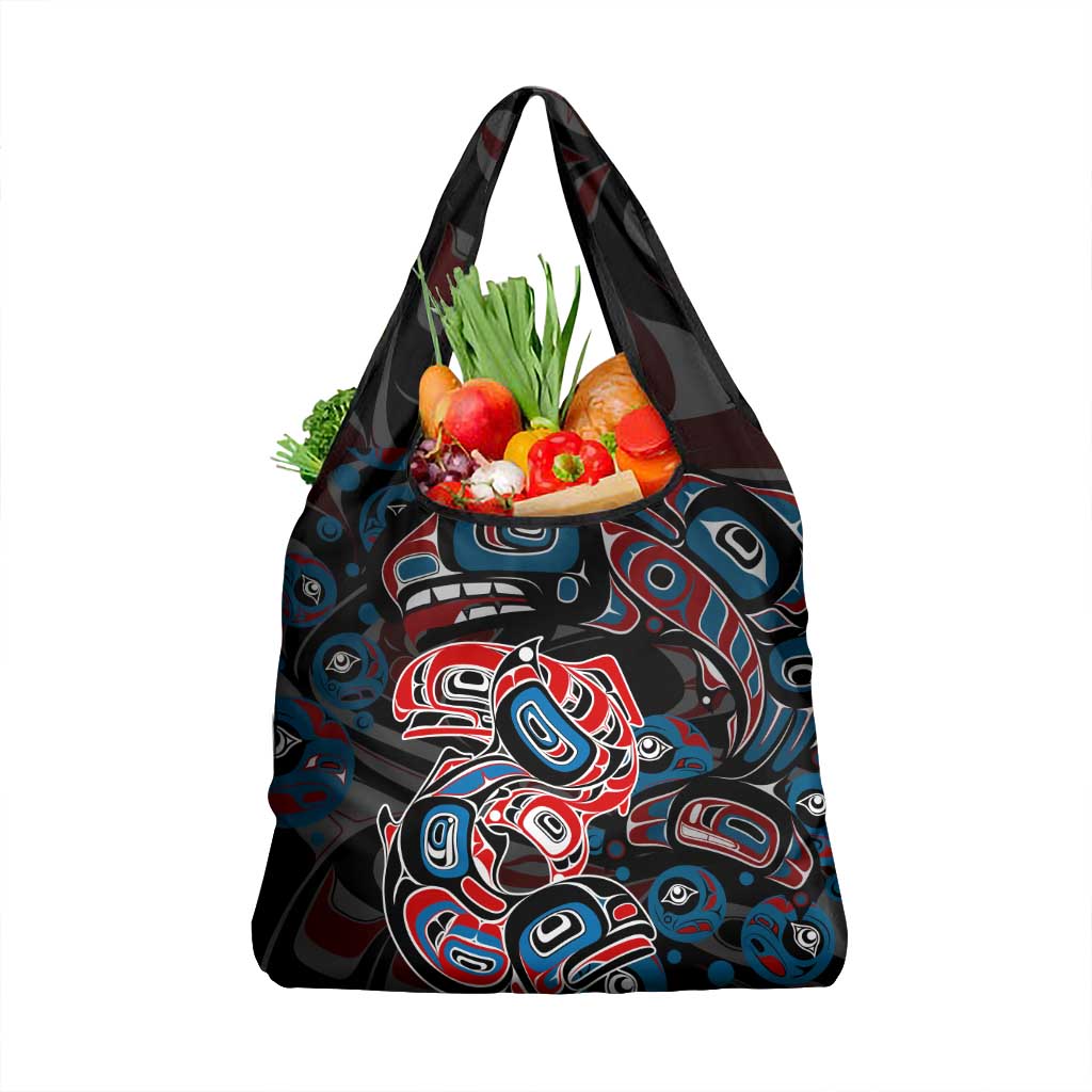 Haida Native Art Fish Grocery Bag Canada Indigenous Art