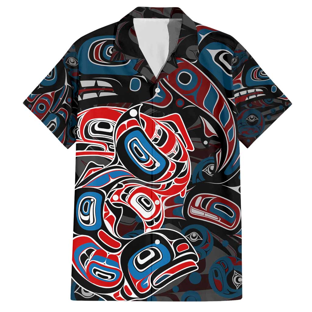 Haida Native Art Fish Hawaiian Shirt Canada Indigenous Art