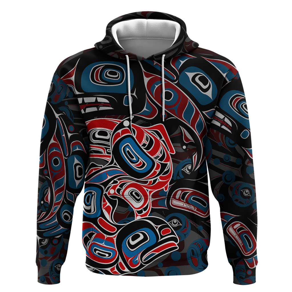 Haida Native Art Fish Hoodie Canada Indigenous Art