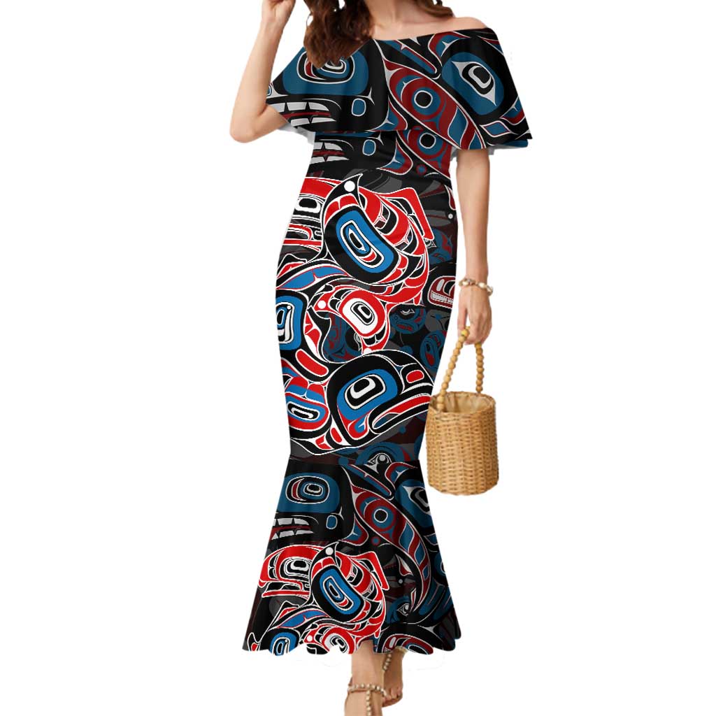 Haida Native Art Fish Mermaid Dress Canada Indigenous Art