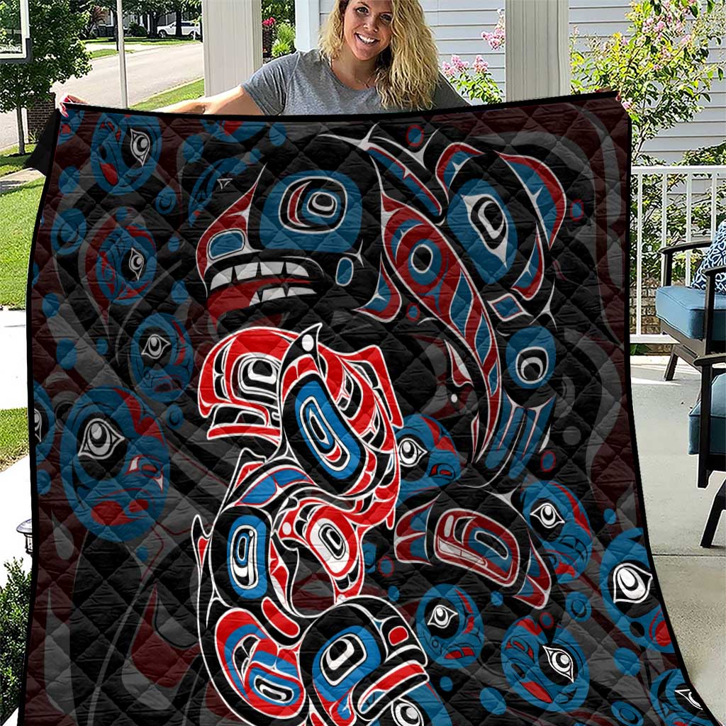 Haida Native Art Fish Quilt Canada Indigenous Art