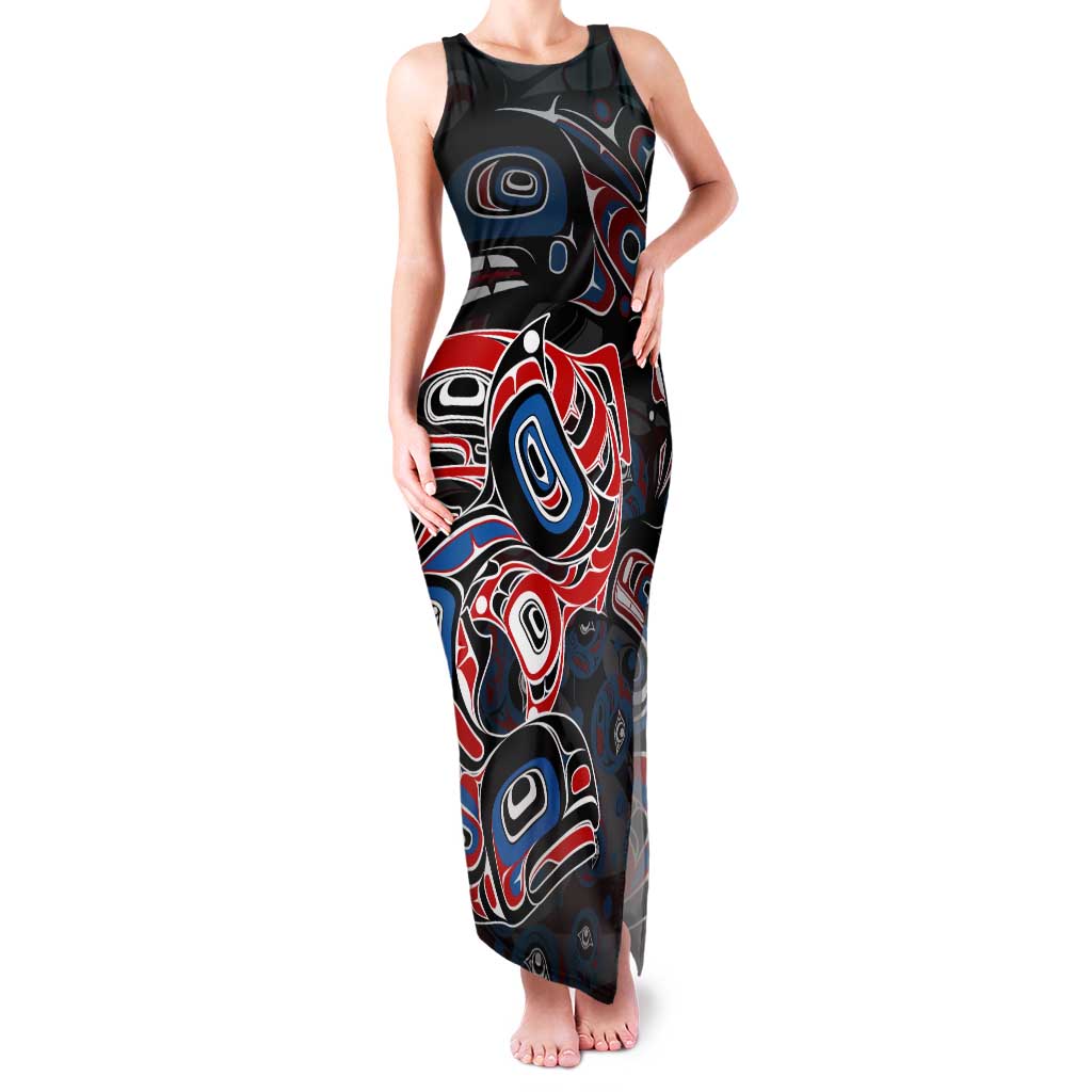 Haida Native Art Fish Tank Maxi Dress Canada Indigenous Art