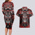 Haida Tribal Skull Canada Couples Matching Long Sleeve Bodycon Dress and Hawaiian Shirt Indigenous Warrior Totem