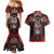 Haida Tribal Skull Canada Couples Matching Mermaid Dress and Hawaiian Shirt Indigenous Warrior Totem