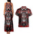 Haida Tribal Skull Canada Couples Matching Tank Maxi Dress and Hawaiian Shirt Indigenous Warrior Totem