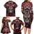 Haida Tribal Skull Canada Family Matching Long Sleeve Bodycon Dress and Hawaiian Shirt Indigenous Warrior Totem