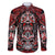 Haida Tribal Skull Canada Family Matching Long Sleeve Bodycon Dress and Hawaiian Shirt Indigenous Warrior Totem