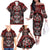 Haida Tribal Skull Canada Family Matching Off The Shoulder Long Sleeve Dress and Hawaiian Shirt Indigenous Warrior Totem