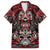 Haida Tribal Skull Canada Family Matching Off The Shoulder Long Sleeve Dress and Hawaiian Shirt Indigenous Warrior Totem