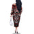 Haida Tribal Skull Canada Family Matching Off The Shoulder Long Sleeve Dress and Hawaiian Shirt Indigenous Warrior Totem