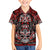 Haida Tribal Skull Canada Family Matching Off The Shoulder Long Sleeve Dress and Hawaiian Shirt Indigenous Warrior Totem