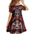 Haida Tribal Skull Canada Family Matching Off Shoulder Maxi Dress and Hawaiian Shirt Indigenous Warrior Totem