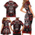 Haida Tribal Skull Canada Family Matching Short Sleeve Bodycon Dress and Hawaiian Shirt Indigenous Warrior Totem