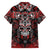 Haida Tribal Skull Canada Family Matching Short Sleeve Bodycon Dress and Hawaiian Shirt Indigenous Warrior Totem