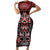 Haida Tribal Skull Canada Family Matching Short Sleeve Bodycon Dress and Hawaiian Shirt Indigenous Warrior Totem