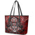 Haida Tribal Skull Canada Leather Tote Bag Indigenous Warrior Totem