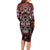 Haida Tribal Skull Canada Long Sleeve Bodycon Dress Indigenous Warrior Totem