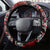 Haida Tribal Skull Canada Steering Wheel Cover Indigenous Warrior Totem