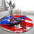 Boricua Pride Rooster Flag Puerto Rico Round Carpet